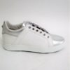 SNEAKER PELLE DONNA APEPAZZA SMW13 BIANCO/ARGENTO