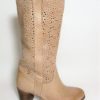 Stivale pelle donna Rebel 114F50 Beige