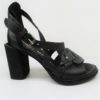 SANDALO PELLE DONNA AS98 A03004 NERO