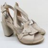SANDALO PELLE DONNA AS98 A03004 GHIACCIO