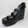 Sandalo Zeppa Pelle Donna MJUS M18012 Nero