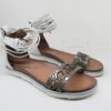 Sandalo Pelle Donna MJUS 740081 Bianco/Argento
