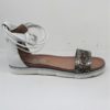 Sandalo Pelle Donna MJUS 740081 Bianco/Argento