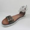 Sandalo Pelle Donna MJUS 740081 Bianco/Argento