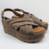 Sandalo Zeppa Camoscio CAFèNOIR HF531 Taupe