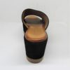 Sandalo Zeppa Camoscio CAFèNOIR HF533 Nero