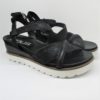 Sandalo Zeppa Pelle Donna MJUS 221029 Nero