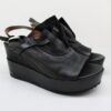 Sandalo pelle donna 805004 MJUS Nero