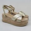 Sandalo pelle donna Apepazza Cloe Platino