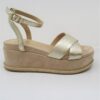 Sandalo pelle donna Apepazza Cloe Platino
