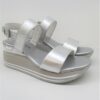 Sandalo pelle donna Apepazza Helyette Argento