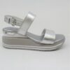 Sandalo pelle donna Apepazza Helyette Argento