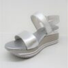 Sandalo pelle donna Apepazza Helyette Argento