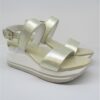 Sandalo pelle donna Apepazza Helyette Platino