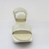 Sandalo pelle donna Apepazza Helyette Platino