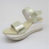 Sandalo pelle donna Apepazza Helyette Platino