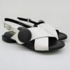 Sandalo pelle donna Barracuda's Bianco/Nero 0502