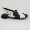 Sandalo pelle donna Barracuda's Bianco/Nero 0502