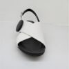 Sandalo pelle donna Barracuda's Bianco/Nero 0502