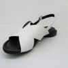 Sandalo pelle donna Barracuda's Bianco/Nero 0502